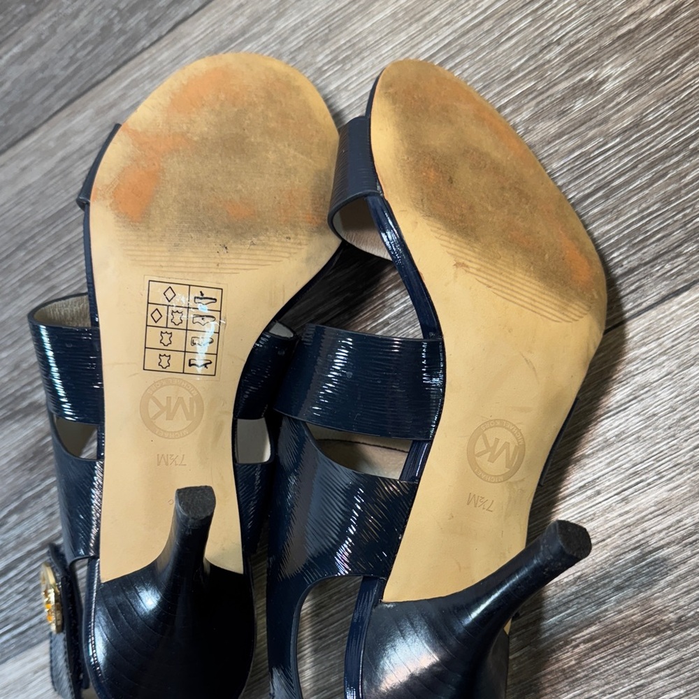 Michael kors navy blue Women's Sandals size 7.5 (s141) - Picture 6 of 10